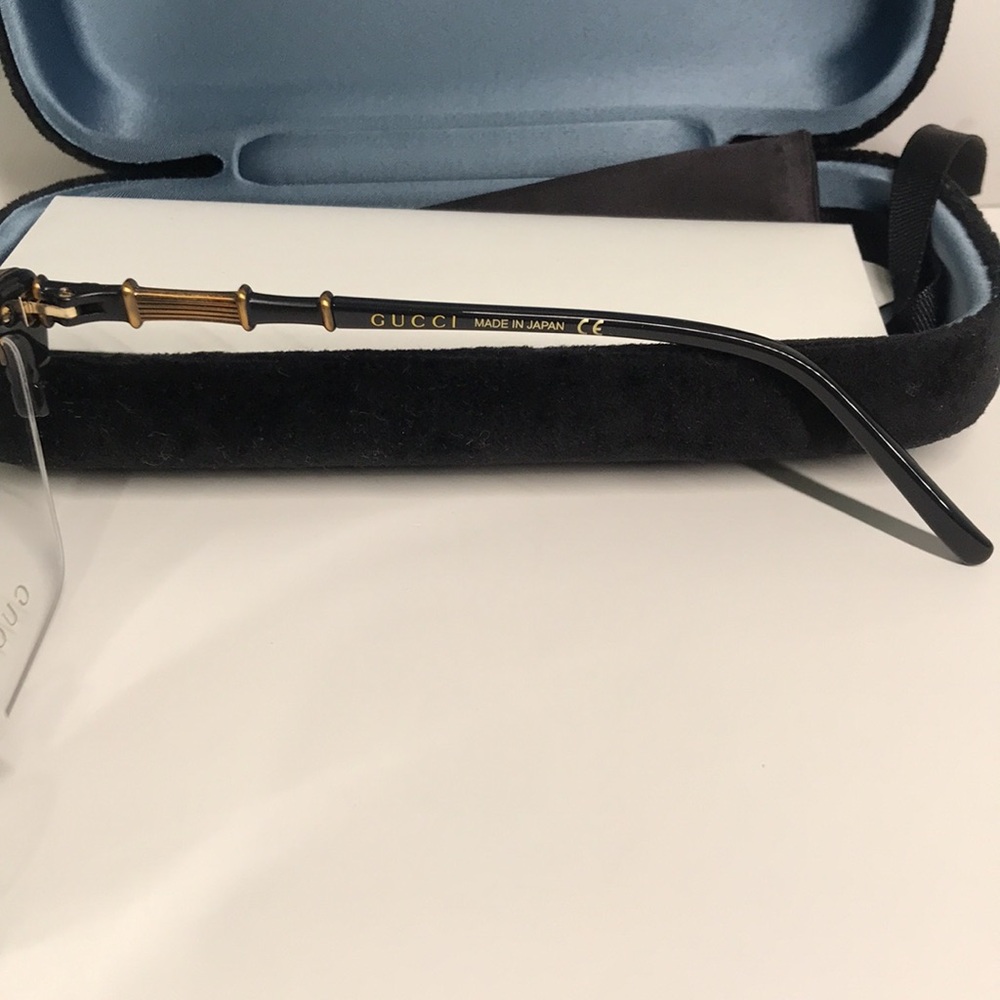 New Authentic Gucci Black and Brown Eyeglasses GG0660o 001 - Picture 9 of 14
